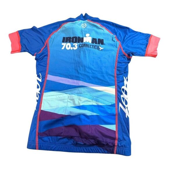 Ironman 70.3 Connecticut Zoot Cycling Jersey S Blue Triathalon Short Sleeve - Picture 4 of 5